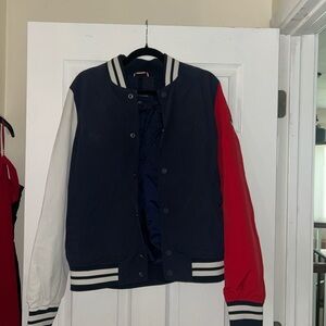 Tommy Hilfiger Red, White, and Blue Varsity Jacket